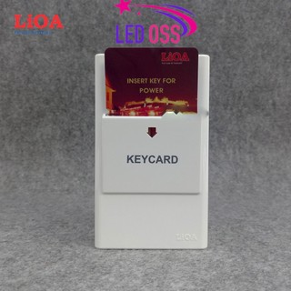 Combo công tắc ngắt điện dùng chìa khóa thẻ LiOA 30A - Lắp âm tường