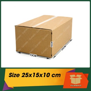 Size 25x15x10 cm, hộp giấy thùng carton gói hàng tại Gumato (Mã số P68)