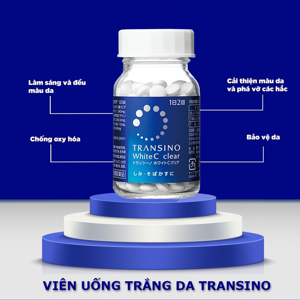 Viên Uống Trắng Da Transino White C Clear 120v Nhật Bản Trắng Da, Mờ Nám, Tàn Nhang