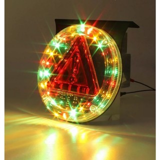 Đèn led cảnh báo tam giác xoay tròn xe tải 24v 15cm