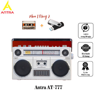 Đài cassette a antra at-777 xuất xứ nhật bản hỗ trợ kết nối bluetooth, thẻ nhớ, usb.