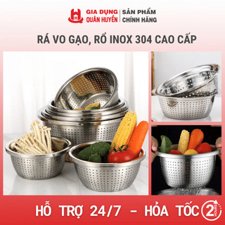 Rá vo gạo, rổ inox 304 cao cấp an toàn tuyệt đối cho sức khỏe