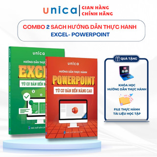 Combo 2 Sách Excel - PowerPoint Unica giúp thành thạo tin học văn phòng từ cơ bản đến nâng cao