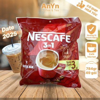  Bịch Nescafe cà phê đỏ vị truyền thống 3in1 - bịch 784g x 46 gói x 1 gói 16g