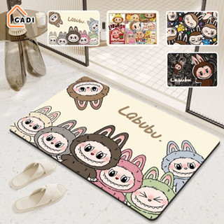 Thảm Thấm Hút, Thảm Lau Chân Hình Labubu Hottrend Mặt Caosu Chống Trơn Trượt 40x60cm