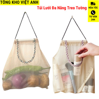  Túi Lưới Treo Tường Đựng Đồ Đa Năng Nhà Bếp Nhà Tắm Giỏ Đựng Hành Tỏi Hoa Quả Đồ Khô Vật Dụng Cá Nhân. TKVA 109 