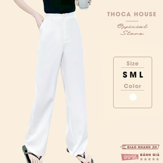  Quần tây suông trơn công sở có túi 127 dày dặn THOCA HOUSE chuẩn tôn dáng, vải đẹp dễ phối