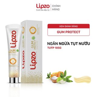 Kem Đánh Răng Lipzo Gum Protect 185Gr Ngăn Ngừa Tụt Nướu, Chảy Máu Chân Răng, Ngừa Khuẩn, Cho Răng Chắc Khoẻ Tự Nhiên
