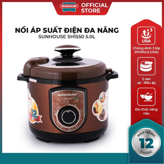 Nồi áp suất điện đa năng SUNHOUSE SHD1550 / SHD1552 - 900W, Dung tích 5L, Bảo Hành Chính Hãng