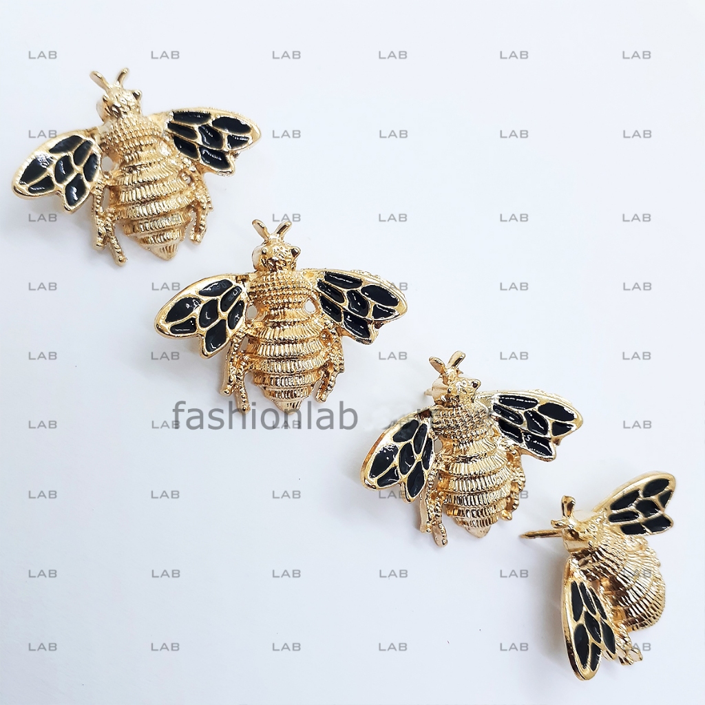 Pin cài áo Bee ong vàng (kèm đế) #0209
