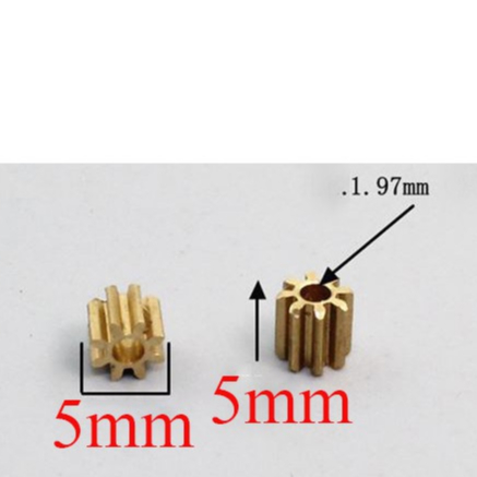 Bánh răng đồng 8 răng trục 2mm