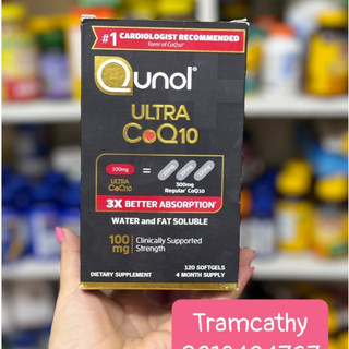 Viên uống hỗ tim mạch ngăn ngừa tai biến - đột quỵ Qunol Ultra Coq10 100mg 120 viên Date 2026
