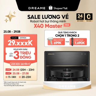 Robot hút bụi lau sàn chuyên dụng Dreame X40 Master / X30 Master - Bản quốc tế - Bảo hành 24 tháng