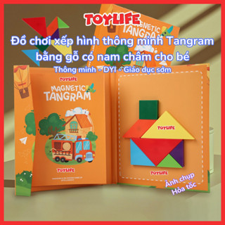  Đồ chơi xếp hình thông minh tangram bằng gỗ có nam châm cho bé ghép hình gỗ 3d tư duy logic trẻ em TOYLIFE 