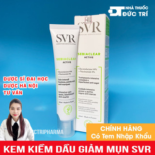 [CHÍNH HÃNG] Kem giảm mụn, giúp loại bỏ dầu cho da SVR SEBIACLEAR ACTIVE 40ML