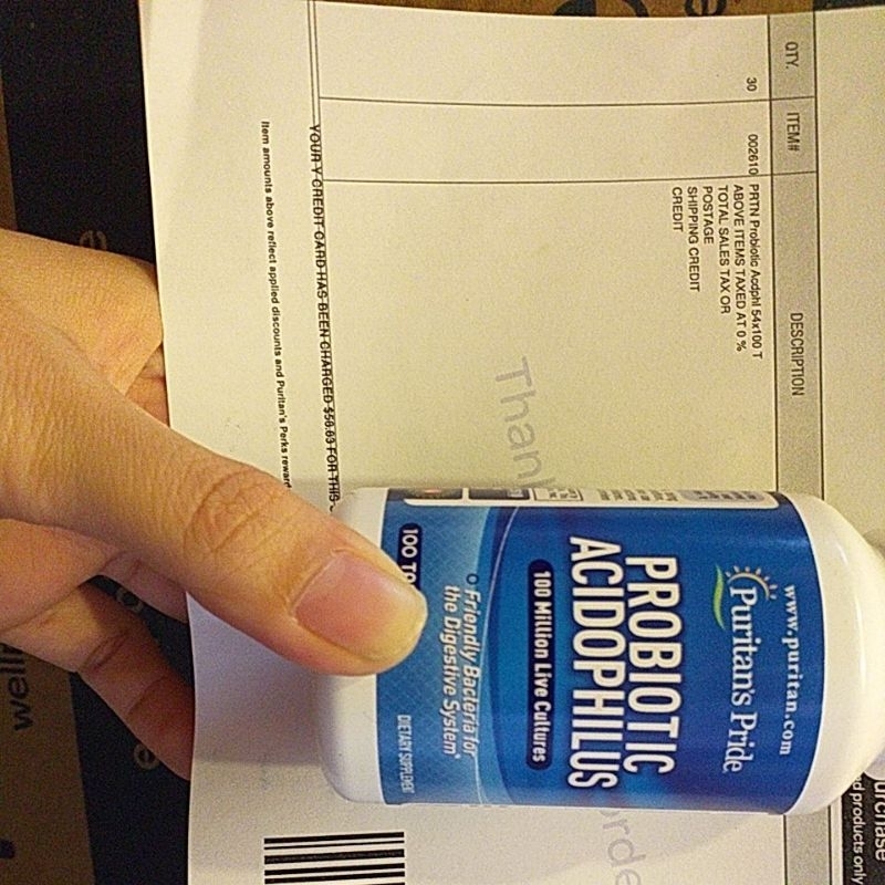 ( Bill hãng) Viên uống men vi sinh, bổ sung lợi khuẩn Probiotic Acidophilus Puritan Pride