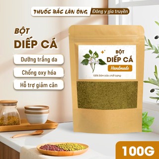 Bột diếp cá sấy lạnh nguyên chất 100g (kháng khuẩn, thanh nhiệt, detox) - Thuốc Bắc Lãn Ông