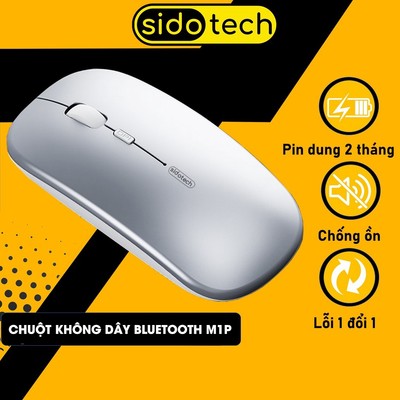 Chuột máy tính bluetooth không dây SIDOTECH INPHIC M1P tắt tiếng chống ồn pin sạc lần laptop tablet mabook văn phòng