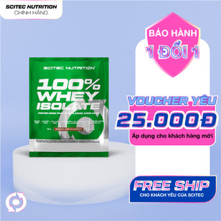 Combo 5 gói dùng thử sample whey protein isolate 25g - scitec nutrition gói 25g