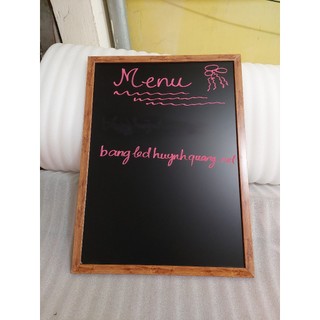 Bảng Menu gỗ viết phấn hoặc bút dạ quang