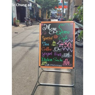 Bảng Menu gỗ viết phấn hoặc bút dạ quang