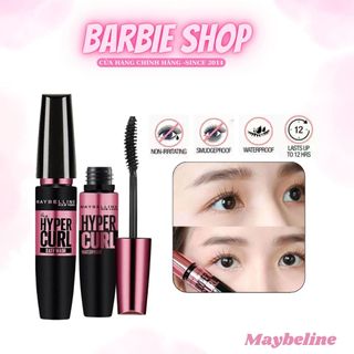 Mascara Maybelline New York Hyper Curl Waterproof Dài Mi Và Cong Mi- Hồng