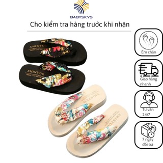 Dép Bé Gái, Dép Kẹp Cho Mẹ Và Bé In Hoa Dép Đi Biển Đi Chơi XMISTUO