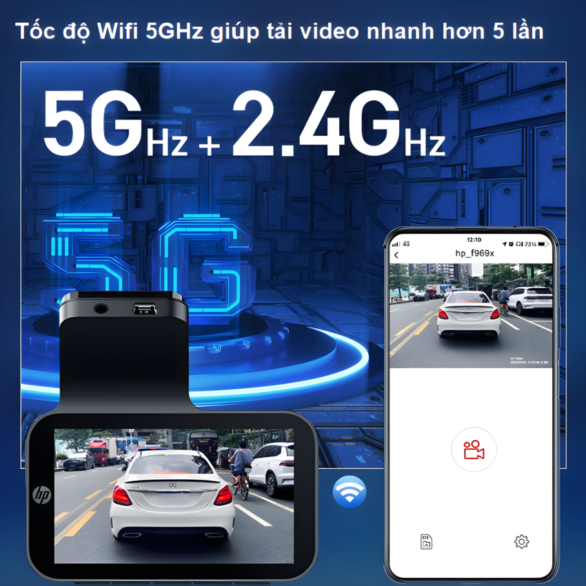 Camera hành trình ô tô thương hiệu HP F969X cao cấp tích hợp Wifi 4K Ultra HD, UHD - Hàng Nhập Khẩu Chính Hãng | BigBuy360 - bigbuy360.vn