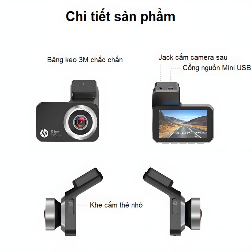 Camera hành trình ô tô thương hiệu HP F969X cao cấp tích hợp Wifi 4K Ultra HD, UHD - Hàng Nhập Khẩu Chính Hãng | BigBuy360 - bigbuy360.vn