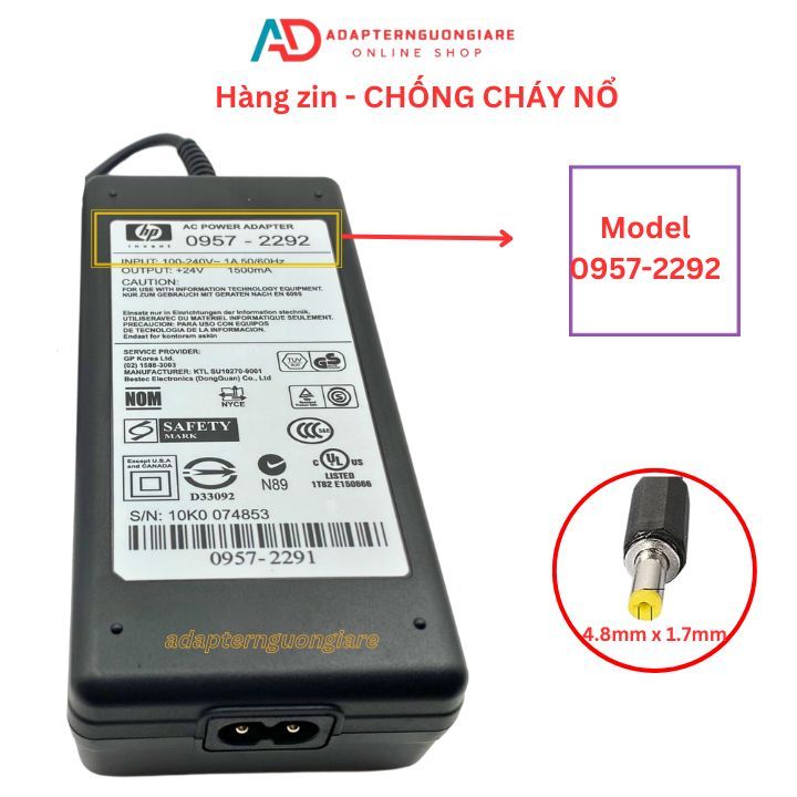 Adapter nguồn 24V cho máy Scan HP 3000 S2