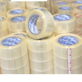 1 cuộn băng keo trong nặng 200g, keo dán thùng