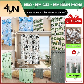  Rido ngăn phòng rèm cửa ngăn phòng rido che gác trọ đi kèm đầy đủ móc và dây treo 4UNI 