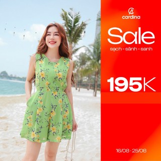 Đồ Bộ Nữ 𝐂𝐀𝐑𝐃𝐈𝐍𝐀 Chất Chiffon Cao Cấp Jumpsuit Sát Nách Xếp Ly Ngực Trẻ Trung Quyến Rũ 3JC05