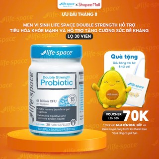 Men vi sinh Life Space Double Strength hỗ trợ tiêu hóa khỏe mạnh và hỗ trợ tăng cường sức đề kháng lọ 30 viên