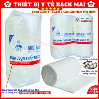 Bông Y Tế Cuộn Loại 1 kg - Bông Bạch Tuyết