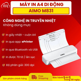 Máy In Di Động Tài Liệu M831 - In giấy A4 nhiệt - Kết nối Bluetooth in trực tiếp từ iPhone - iPad, USB/ [hỏa tốc HCM]