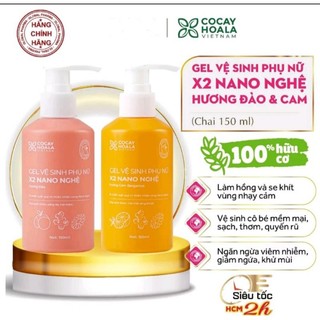 Gel Vệ Sinh Phụ Nữ x2 Nano nghệ đào-giúp khử mùi , ngăn ngừa viêm nhiễm phụ khoa