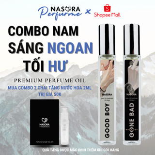 [COMBO NAM SÁNG NGOAN TỐI HƯ] Tinh Dầu Nước Hoa Nam Nasora Good Boy Và Good Boy Gone Bad Nam Tính, Cuốn Hút, Chai 10ml