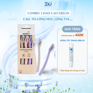 Dao cạo lông mày cao cấp Ebelin lưỡi đơn thân nhựa tạo dáng lông mày an toàn dễ sử dụng hàng nhập khẩu Đức