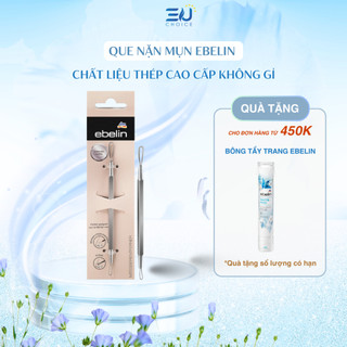 Que nặn mụn 2 đầu cao cấp Ebelin chất liệu thép không gỉ, que cà mụn, que cà mụn đầu đen