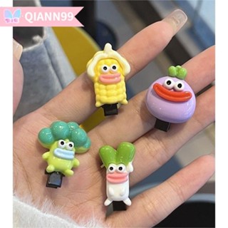 ✨QIAN99  Miệng Lớn Kẹp Tóc Hình Rau Chân Tóc Dễ Thương Broccoli Nổ Kẹp Trái Cây Vui Nhộn Kẹp Tóc