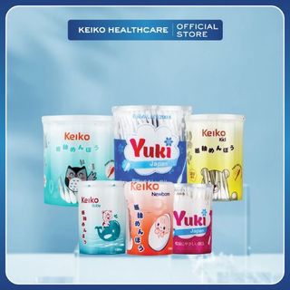 Tăm bông KEIKO YUKI Nhật Bản vệ sinh Tai Mũi - đủ size cho cả gia đình. Hộp 100, 180, 200 chiếc