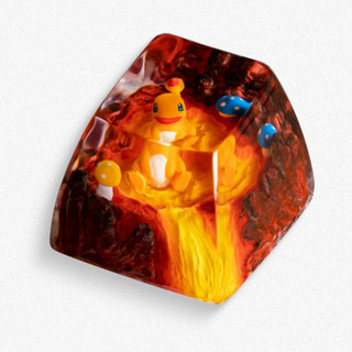 Key cap Charmander Pokemon, lẻ nút bàn phím đẹp, keycap artisan, SA profile