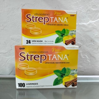 Viên ngậm ho streptana - kẹo ngậm ho strep tana