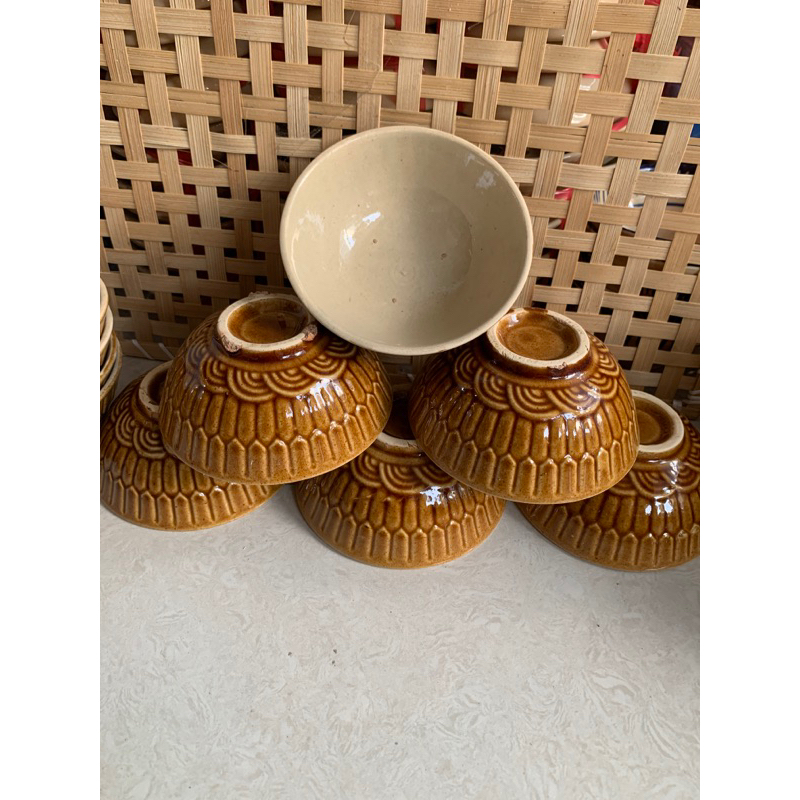 combo 10 chén xưa màu mở gà 11 cm