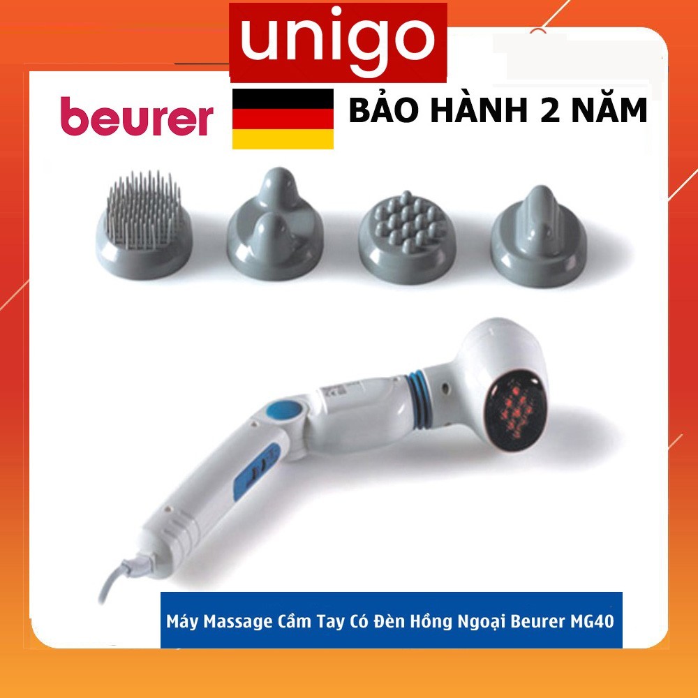 Máy massage cầm tay hồng ngoại Beurer MG40, mát xa xoa bóp bấm huyệt trị lệu cổ vai gáy bằng điện [B
