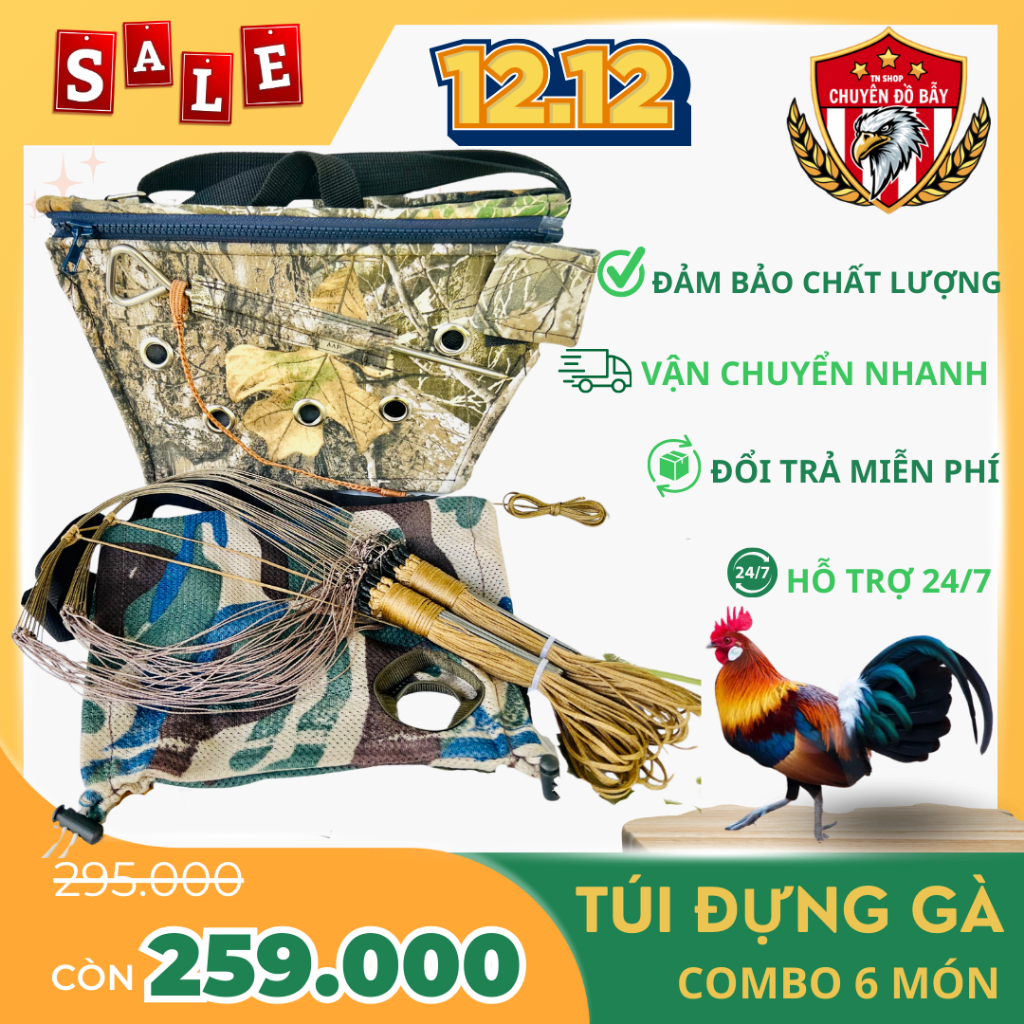 Combo giò bẫy gà rừng chân thép 6 món