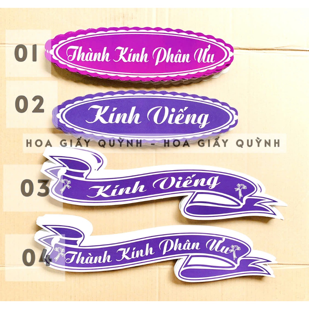 BANNER/ TAG CHIA BUỒN (48-50 CÁI)