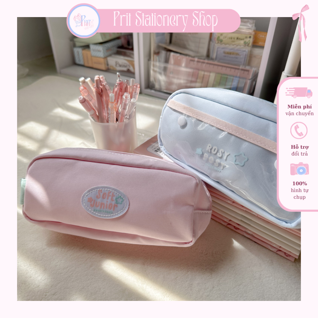 Hộp bút/ Túi đựng bút SOFT JUNIOR màu sắc pastel ngọt ngào