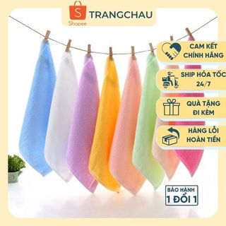 Khăn mặt sợi tre cao cấp mềm mại, siêu thấm hút - Khăn vuông vuông 25x25cm